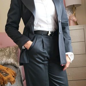 Escada Single Breasted Suit with Pleated Pants
